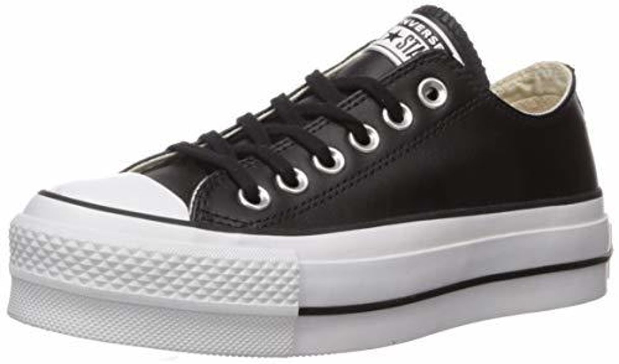 Social Converse Chuck Taylor CTAS Lift Clean Ox, Zapatillas para Mujer, Negro
