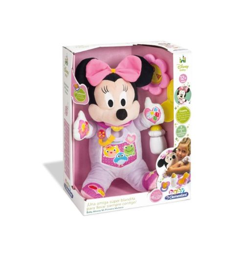 Clementoni Peluche interactiva Minnie Mi Primera Muñeca, Color Rosa, 36.8 x 28.2