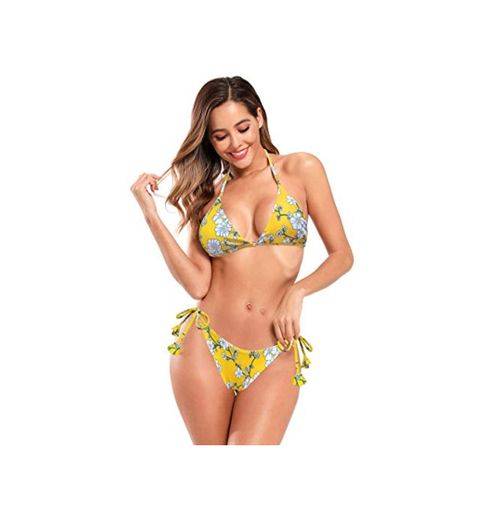 SHEKINI Conjunto de Bikini de Triángulo Sexy para Mujer Traje de Baño