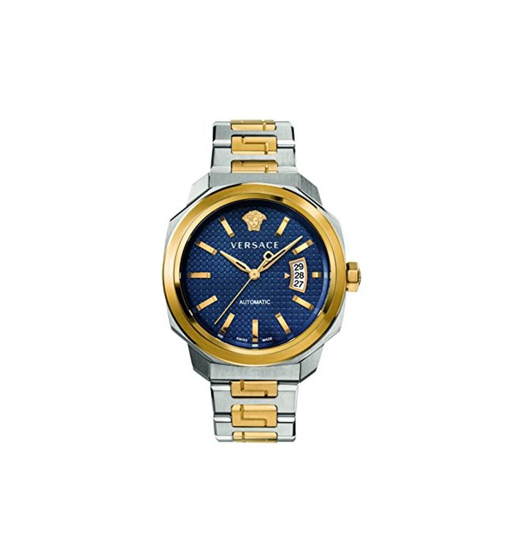 Social Versace Reloj analógico para Hombre de Automático con Correa en Acero Inoxidable