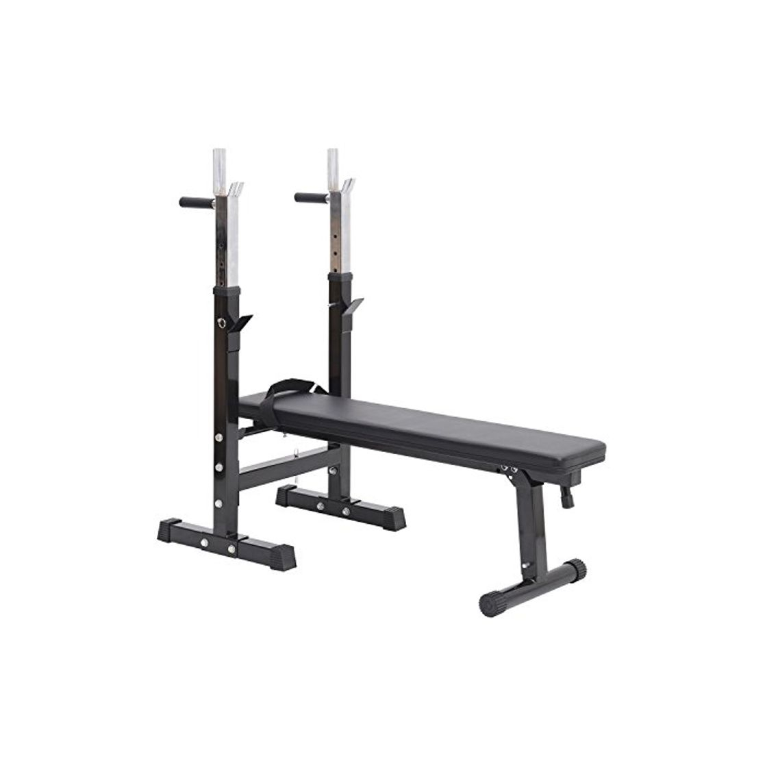 Producto HOMCOM Banco de Pesas Plegable Bancos Musculacion Entrenamiento Maquina Gimnasio Gym Altura Ajustable Carga 150KG