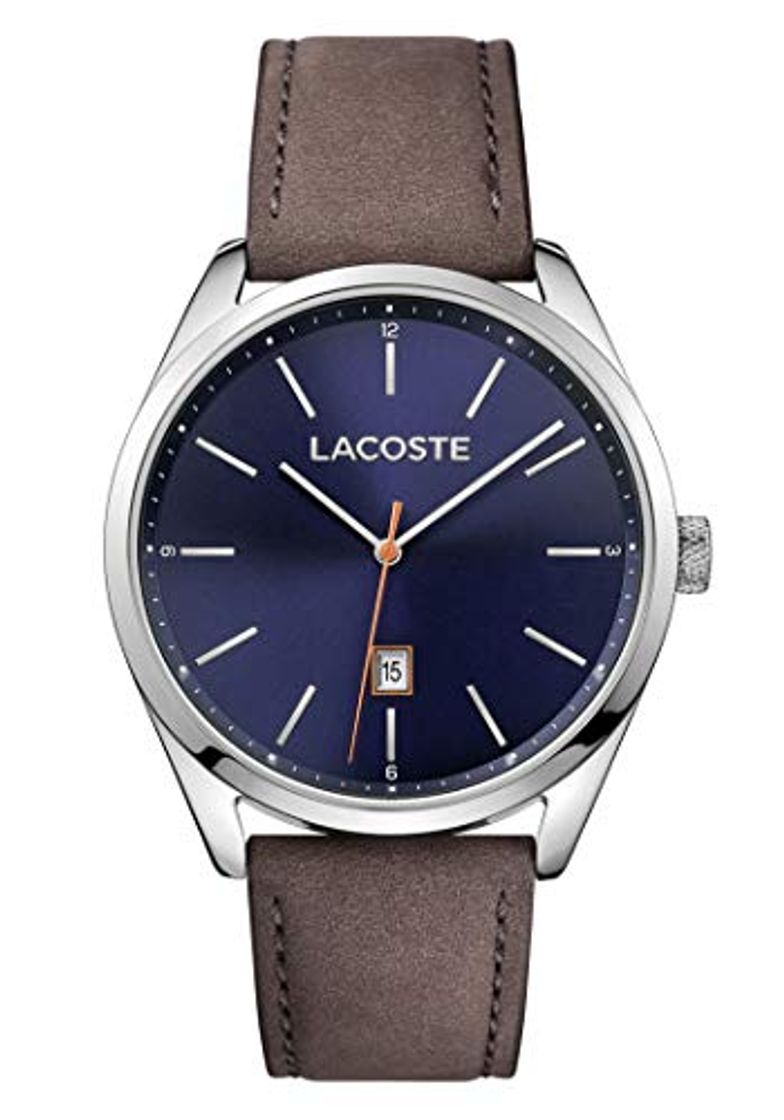 Places Lacoste Reloj Analógico para Hombre de Cuarzo con Correa en Cuero 2010910