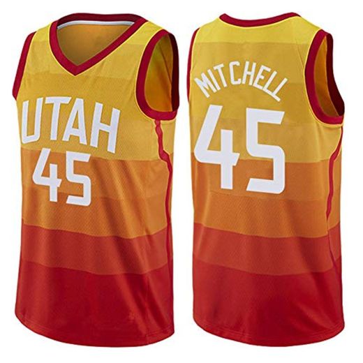 LJLis NBA Utah Jazz #45 Donovan Mitchell Ropa Deportiva de Baloncesto para