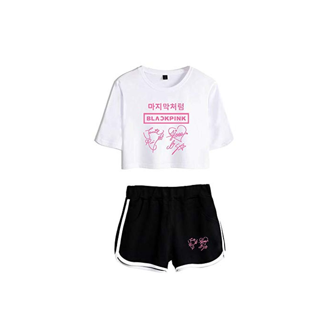 Social KPOP Blackpink Conjuntos Deportivos para Mujer Chándales Deportiva Camiseta y Pantalones Cortos