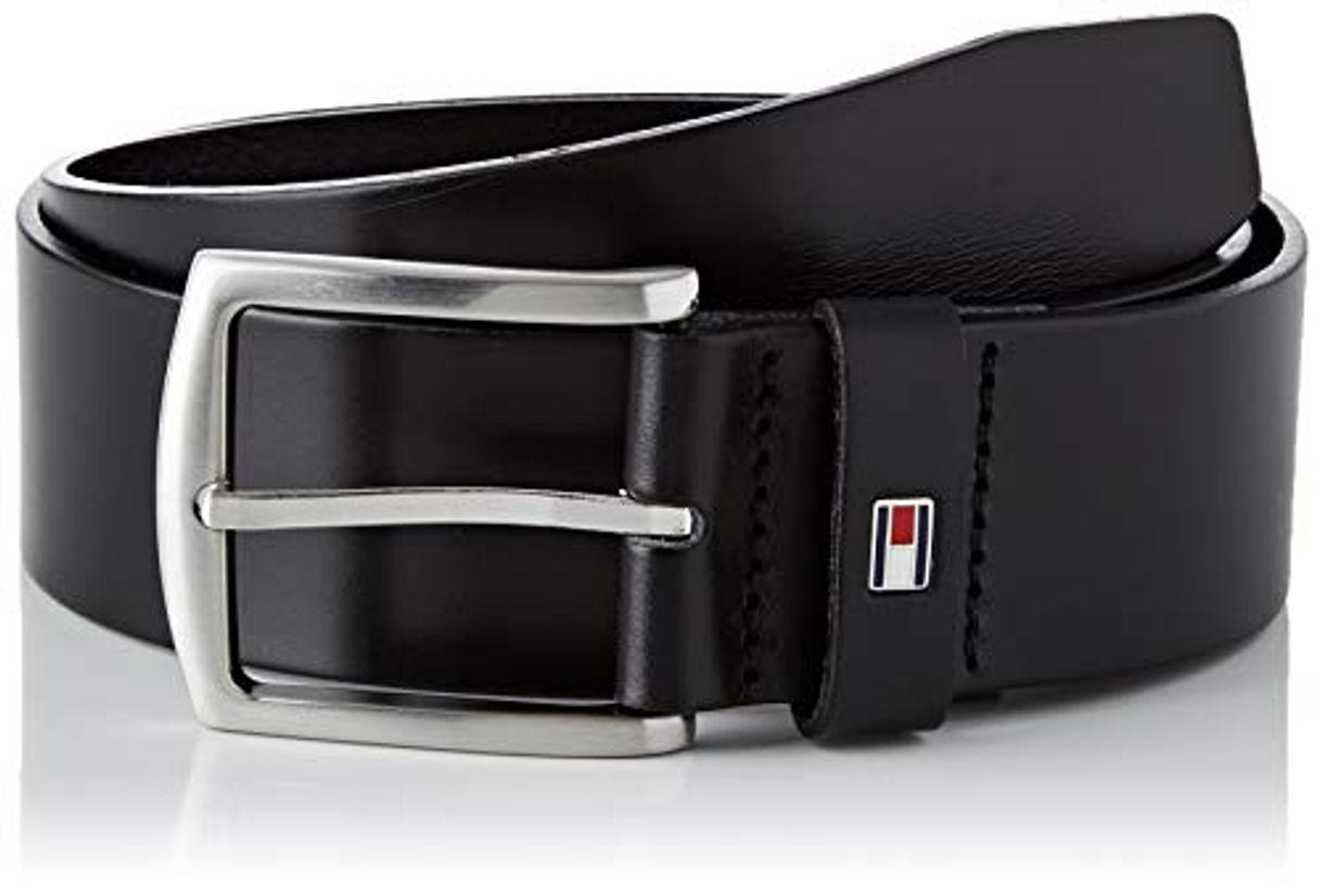 Moda Tommy Hilfiger New Denton Belt 4.0 Cinturón, Negro