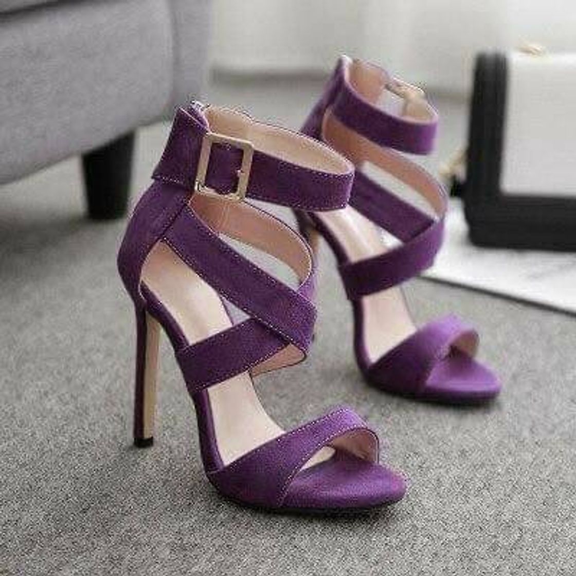 Moda Sandalias moradas😍