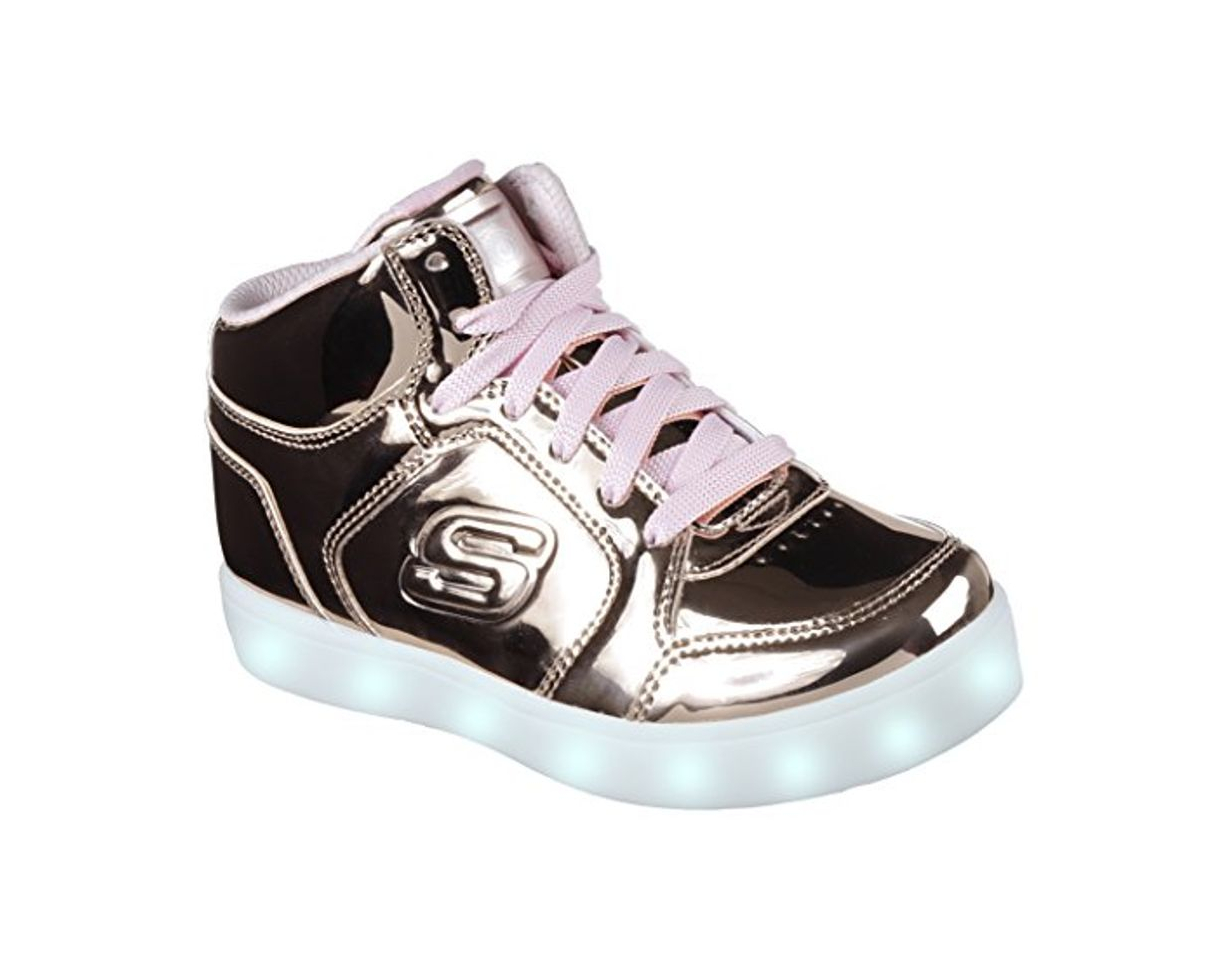 Social Skechers Energy Lights, Zapatillas para Niñas, Rosa