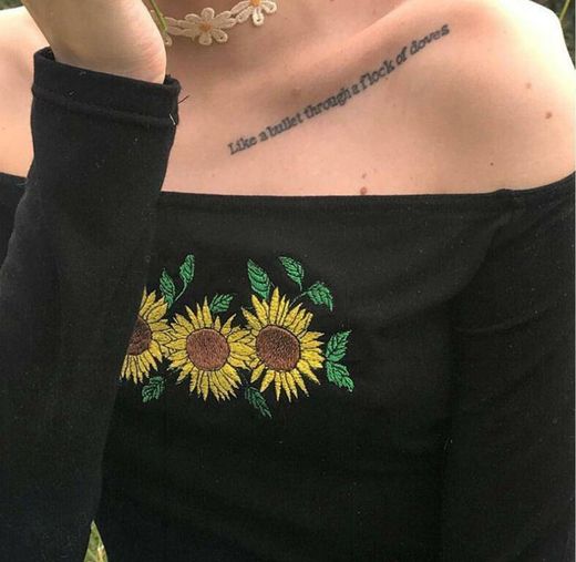 CROPPED SUNFLOWERS – GIRL POWER STORE