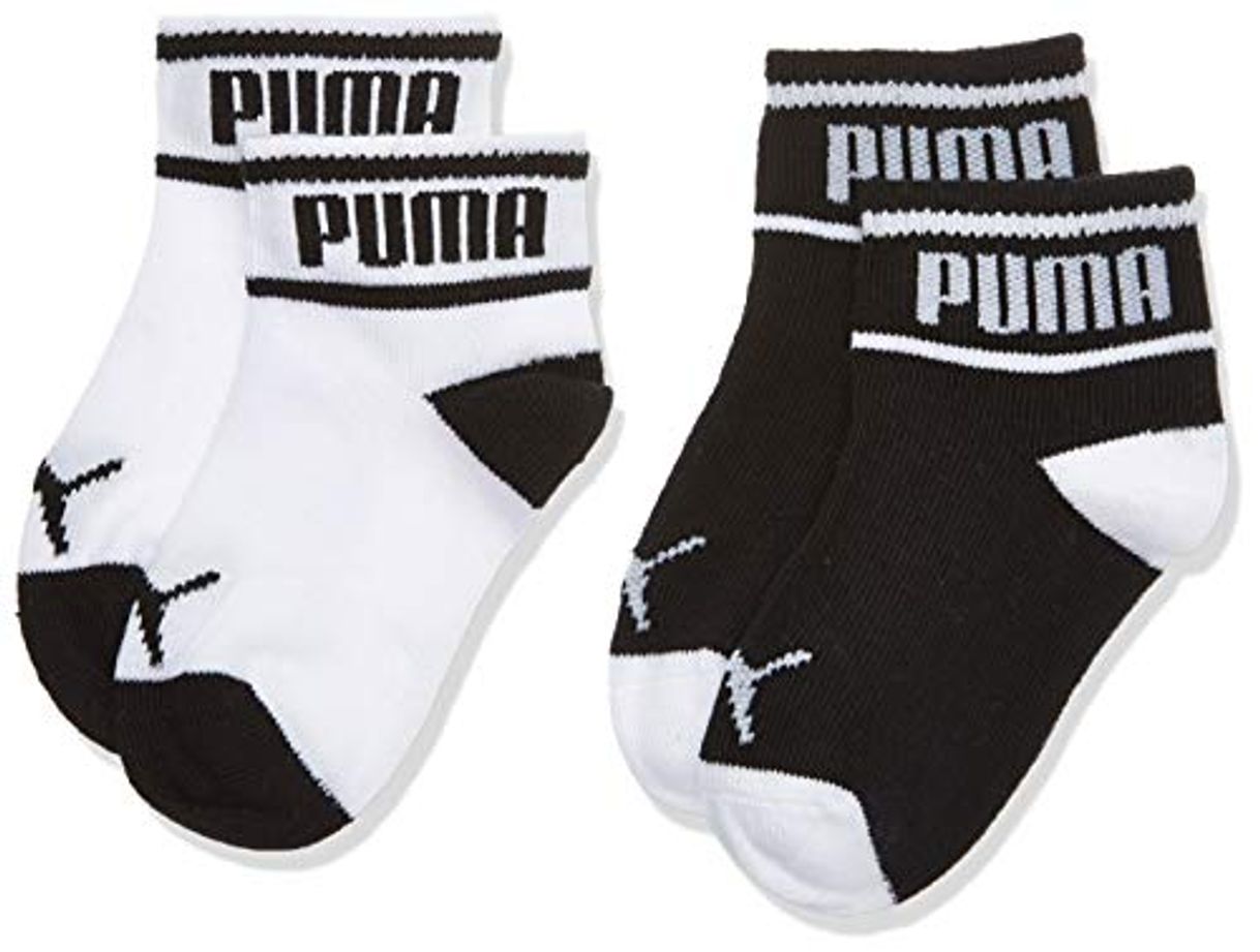 Social PUMA Wording Sock 2p Calcetines, Negro