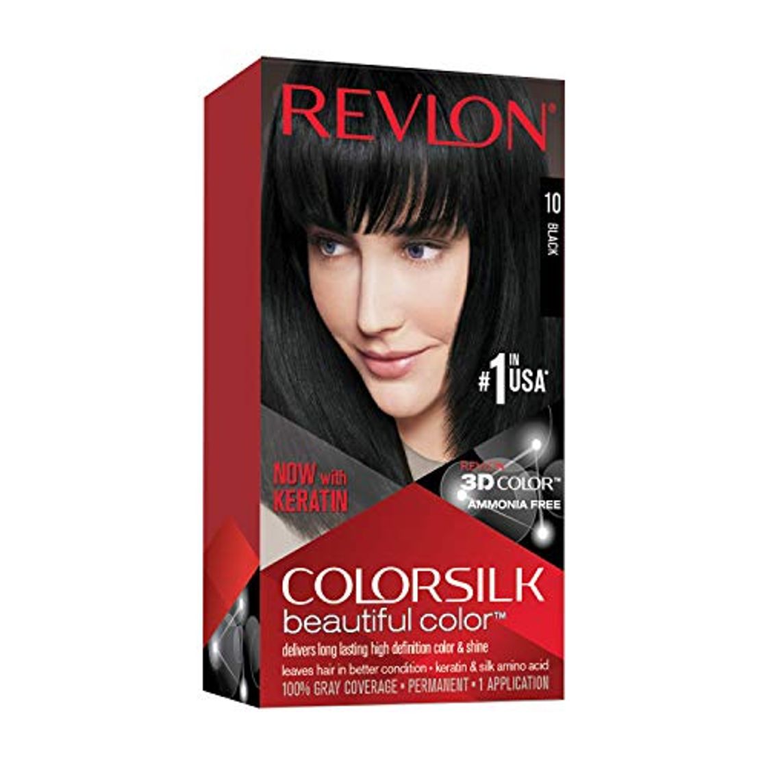 Social Revlon ColorSilk Tinte de Cabello Permanente Tono #10 Negro