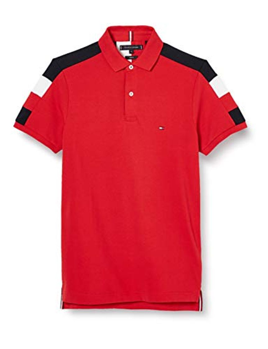 Social Tommy Hilfiger GS Sleeve Color Block Slim Polo Camisa