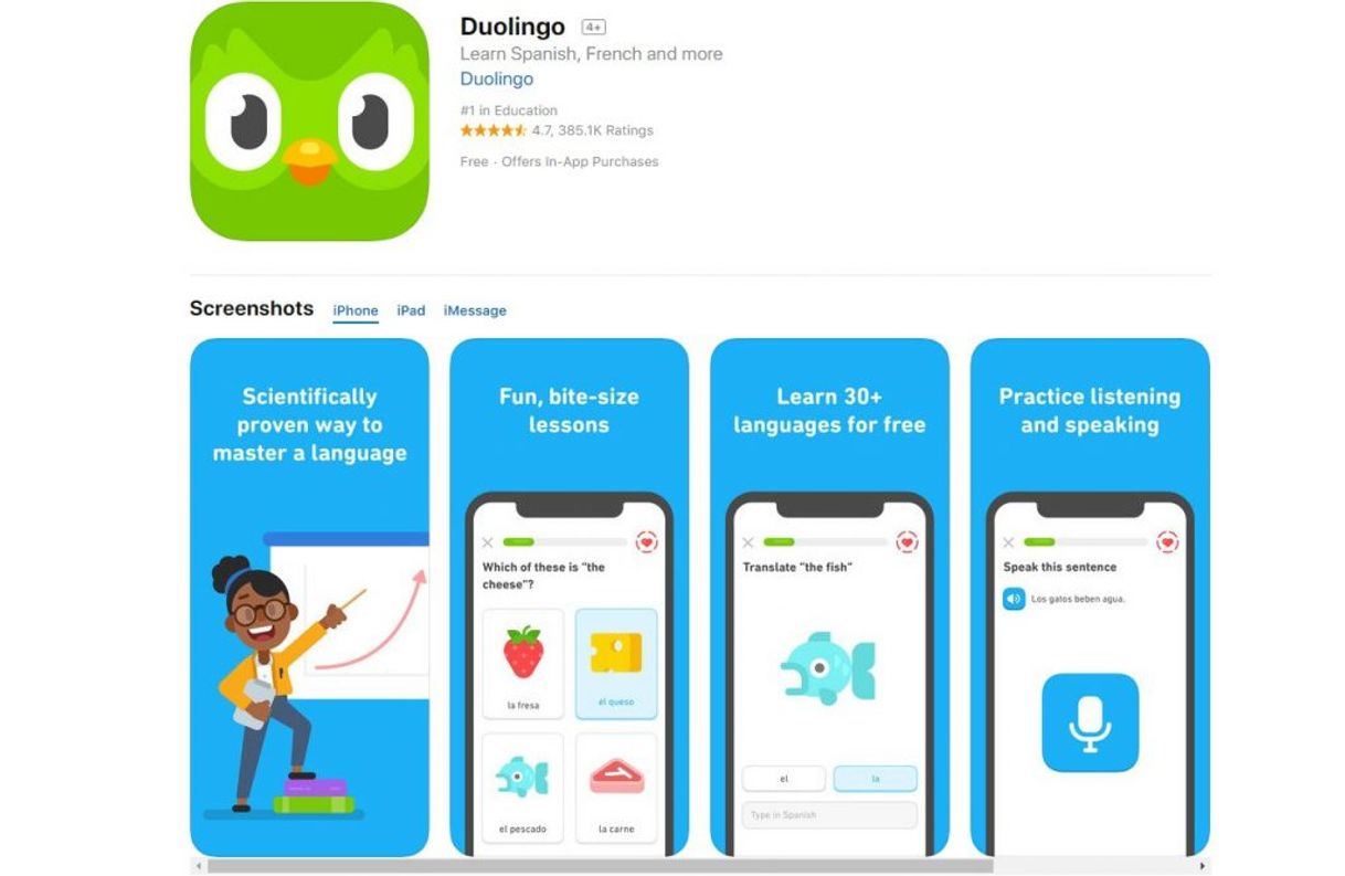 App Aplicación para reforzar y aprender idiomas