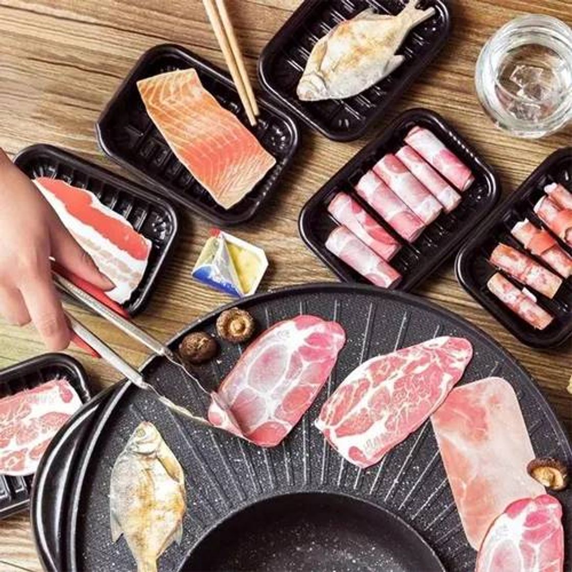 Social  Block De Notas Sticky Notes Kawaii Bistec/ pescado 50hojas