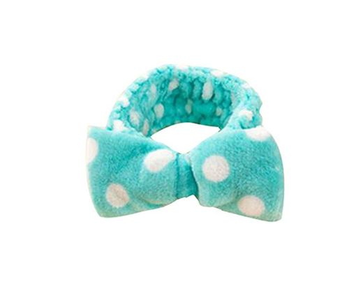 nikgic diadema de lavado de cara diadema de maquillaje elástica bowknot Wash