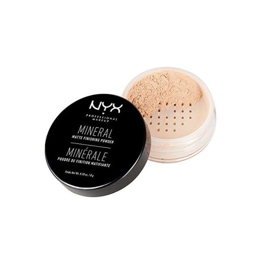 NYX Professional Makeup Polvos fijadores Mineral Finishing Powder, Polvos sueltos, Acabado mate,