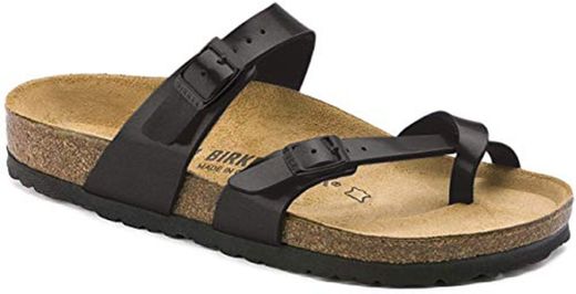 Birkenstock Mayari Birko-Flor, Sandalias de Dedo Mujer, Negro