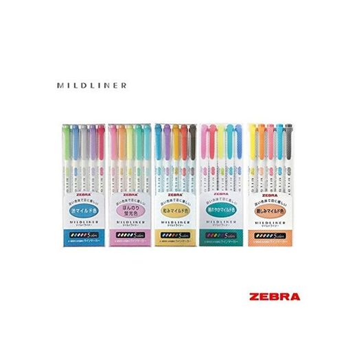 Zebra Mildliner - Juego completo de 25 colores