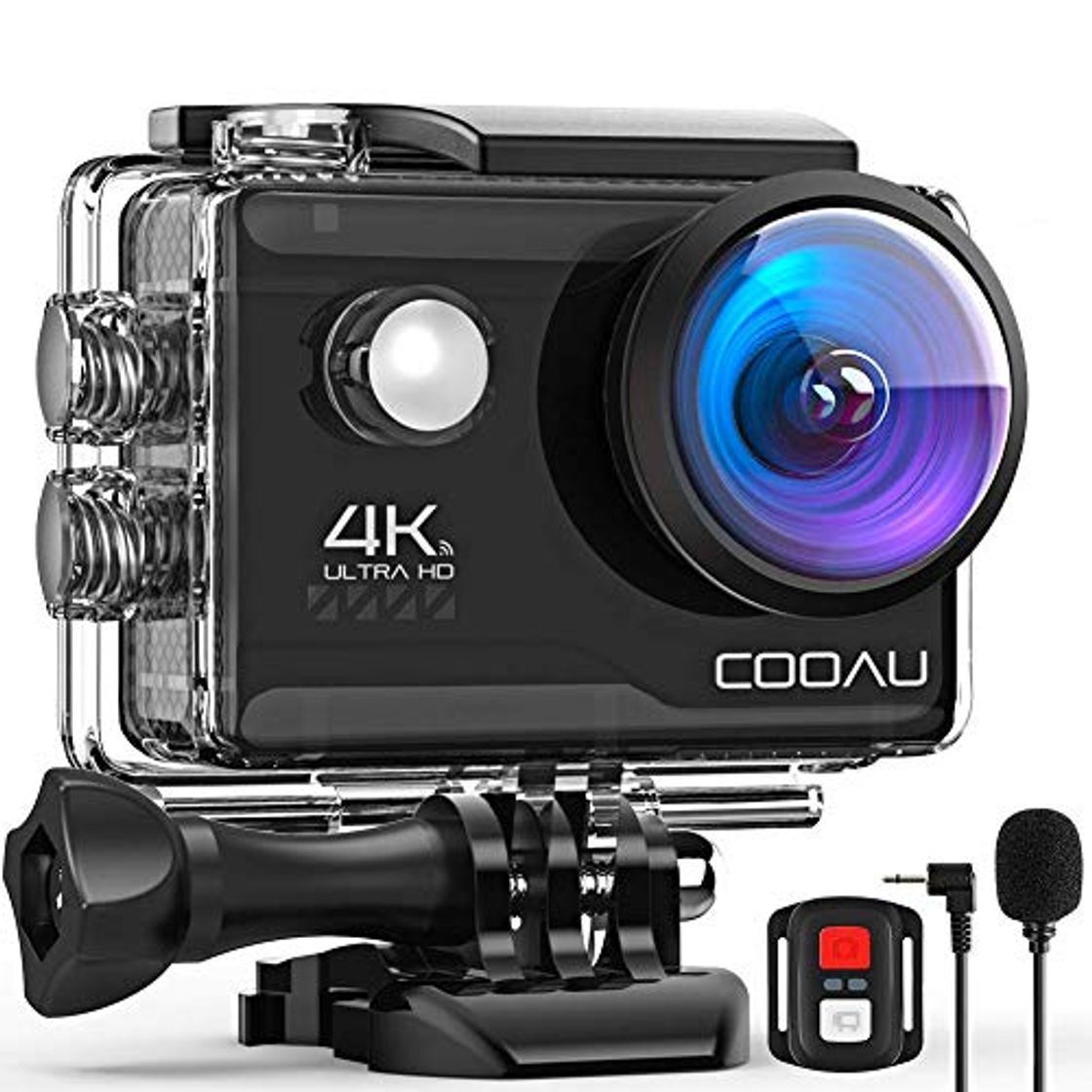 Social COOAU Cámara Deportiva 4K WiFi 20MP Camara Acción Sumergible Agua de 40M