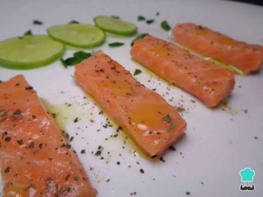 Salmón marinado. Receta