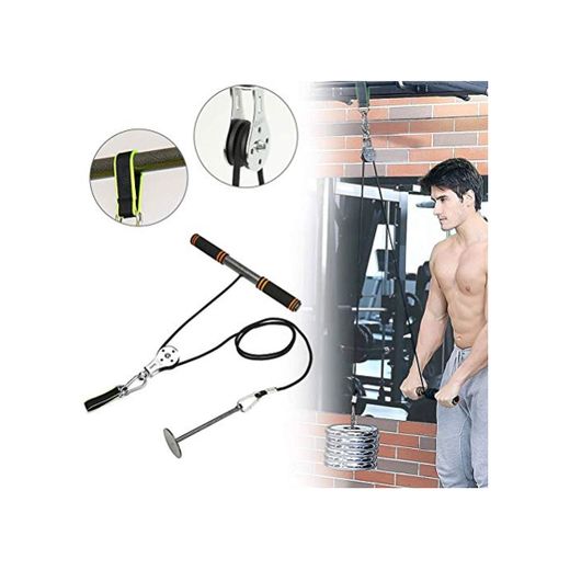 Urisgo Fitness DIY Polea Cable Máquina Sistema de fijación Brazo Bíceps Tríceps Blaster Entrenamiento de Fuerza Manual Equipo de Entrenamiento de Gimnasio en casa