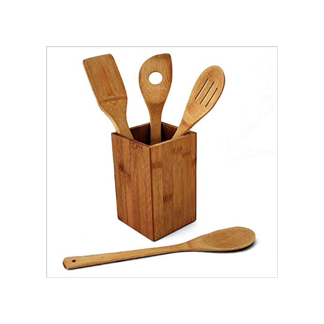 Products Relaxdays 10014471 - Set de 4 cucharas de cocina y soporte