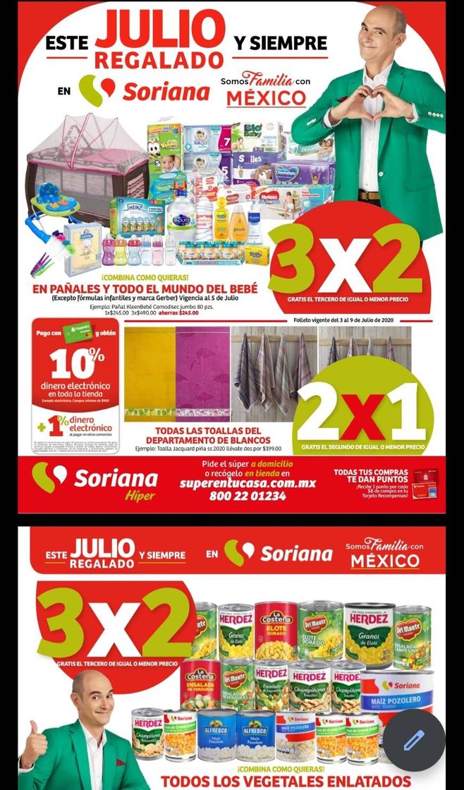 Product Promociones aparte del 3 de julio