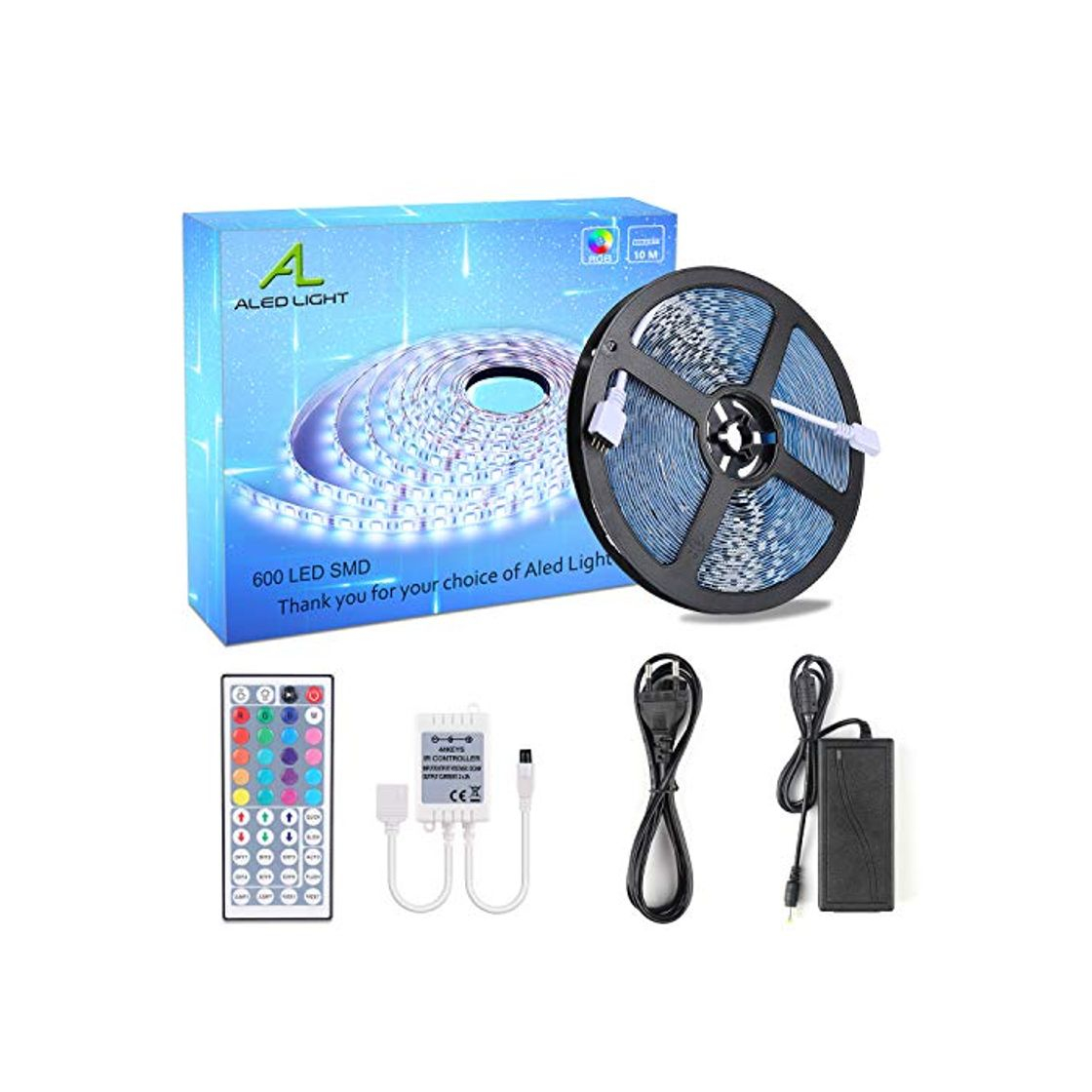 Elemento de la categoría hogar ALED LIGHT 10M 5050 RGB 600 LED que cambia de color tiras