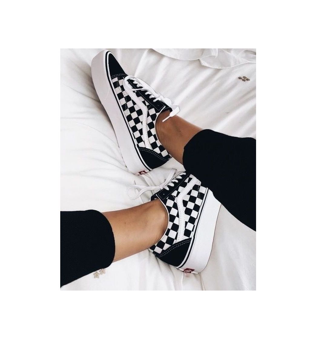 Social Vans old skool pretos e brancos