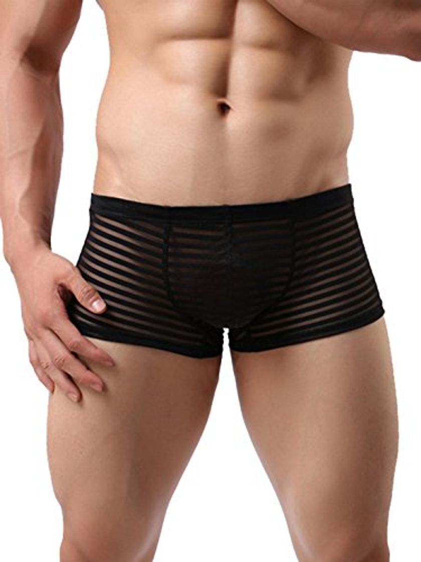 Place Neiyiku Hombre Bóxer Slip Cazoncillos de Cintura Baja Ropa Interior Elástico Transpirable