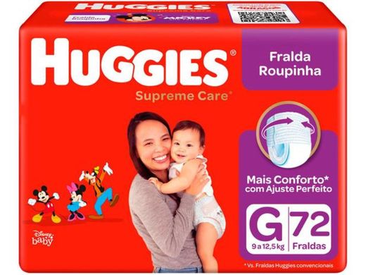 Fralda Huggies Supreme Care Roupinha Calça - Tam. G 9kg a 12 ...