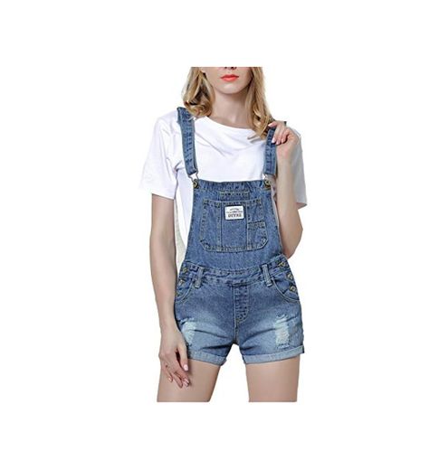 Pantalones Cortos De Mezclilla De Mujer Shortalls Rompe Los Mamelucos Verano Jeans