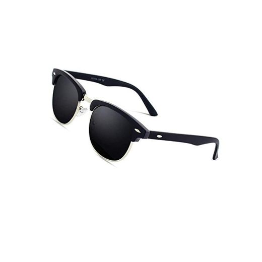 CGID Gafas de sol polarizadas retro medio marco clásico para Hombre y