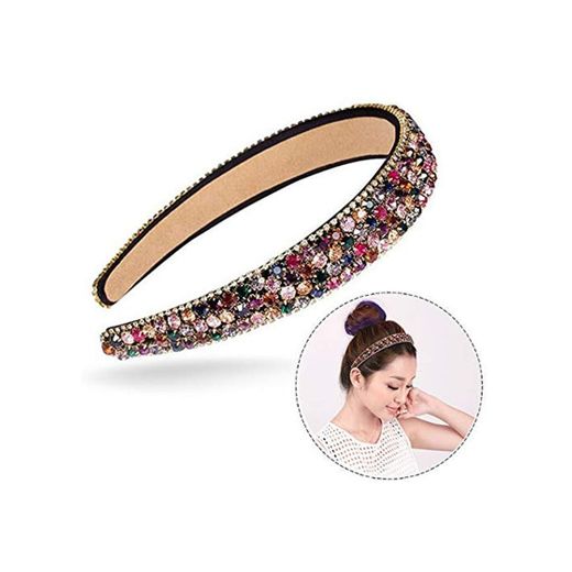 Xrten Diadema de Cristal Moda Banda de Pelo Banda Cabello para Mujeres