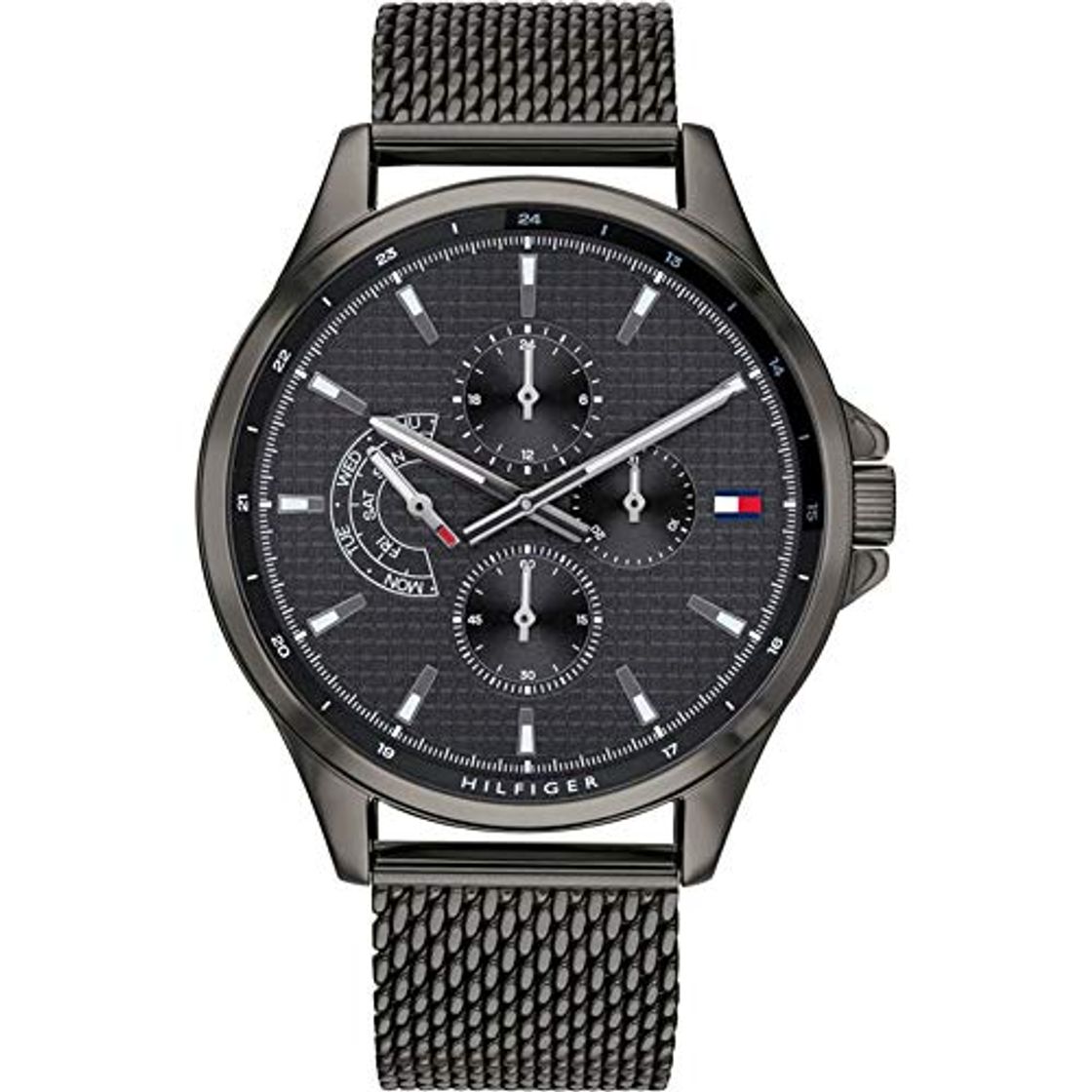 Social Tommy Hilfiger Reloj Multiesfera para Hombre de Cuarzo con Correa en Acero Inoxidable 1791613
