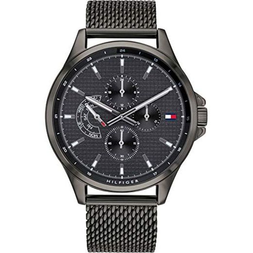 Tommy Hilfiger Reloj Multiesfera para Hombre de Cuarzo con Correa en Acero Inoxidable 1791613