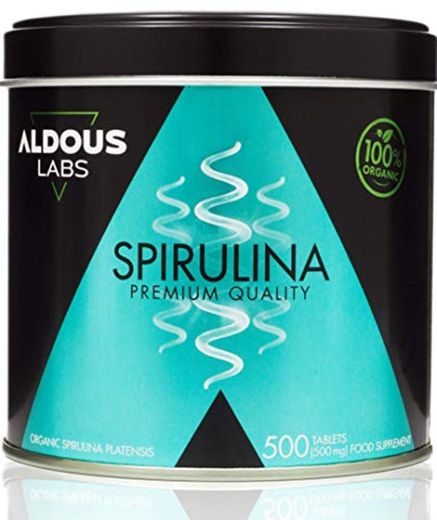 Espirulina Ecológica Premium para 165 días - 500 comprimidos de 500mg con