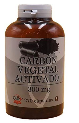 Carbon vegetal activado activo 300 mg Obire 270 capsulas mejora la disgestión