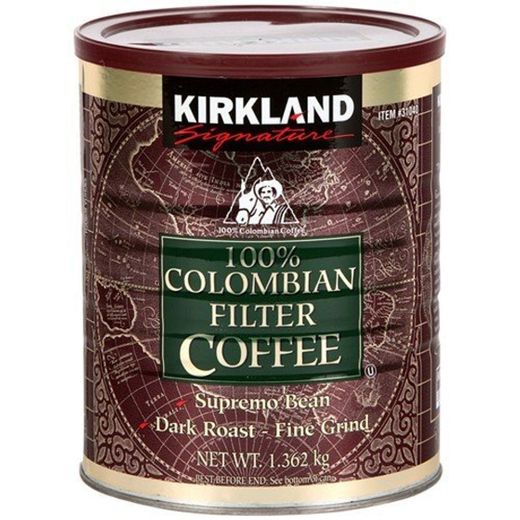 KIRKLAND Café 100% colombiano filtro de firma, 1,362 kg