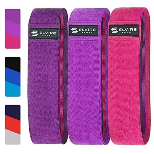 ELVIRE SPORT Bandas Elásticas 3 Pack: Bandas de Resistencia de Tela para