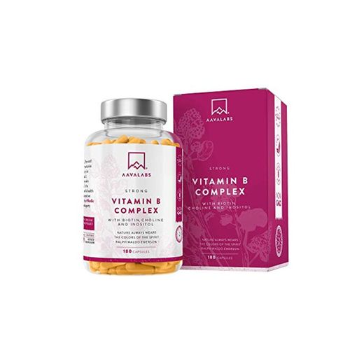 Complejo de Vitamina B - 180 Cápsulas para 6 Meses - 286,3