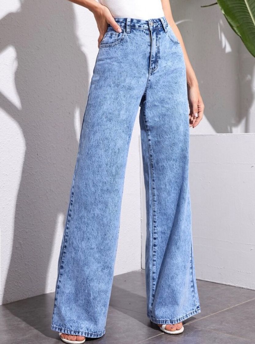 Fashion Light Wash Baggy Jeans SHEIN