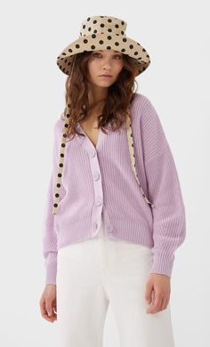 Producto Cardigan de manga caída lila