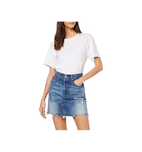 Levi's HR Decon Iconic BF Skirt Falda, Azul