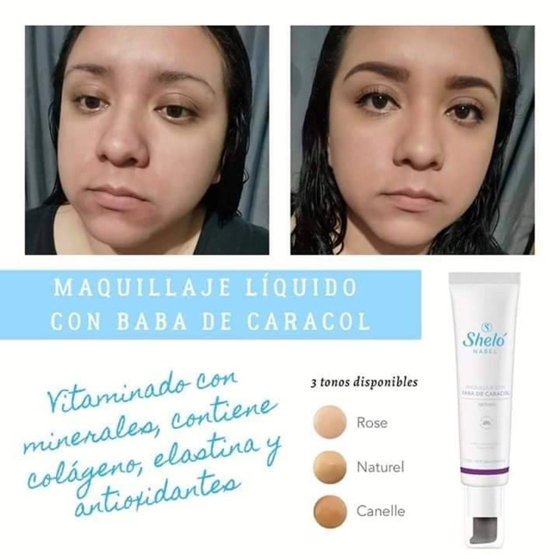 Moda Maquillaje baba de caracol Sheló Nabel 💙