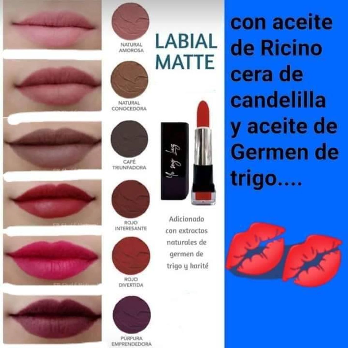 Moda Labiales mate Sheló Nabel 💙