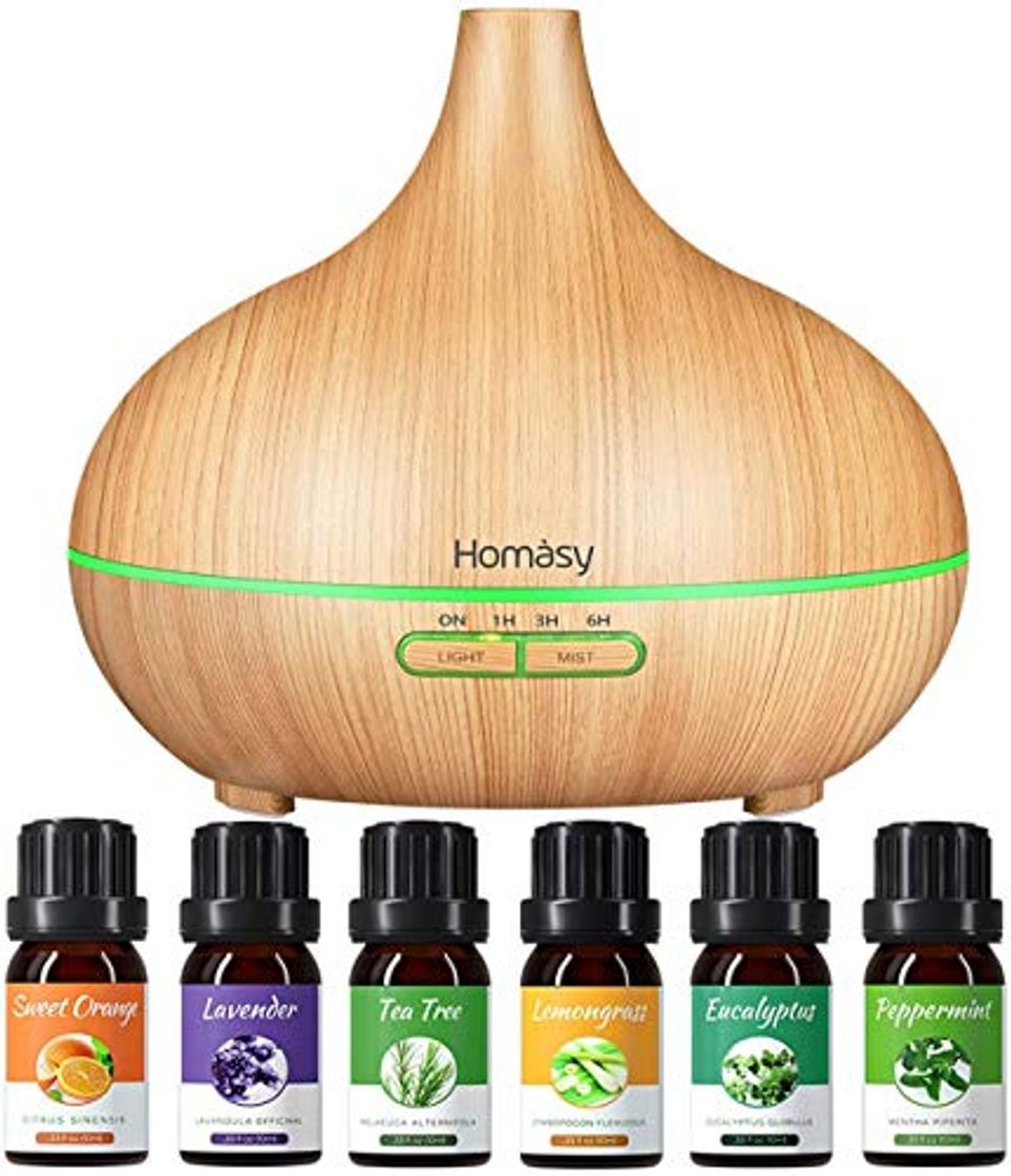 Product Homasy 500ml Difusor de Aromas con 6 Botellas de Humidificadore Aceite Esencial