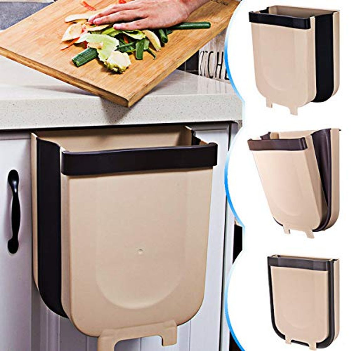 Place TTMOW Cubos de Basura Plegable Colgando para la Cocina, Coche 9L