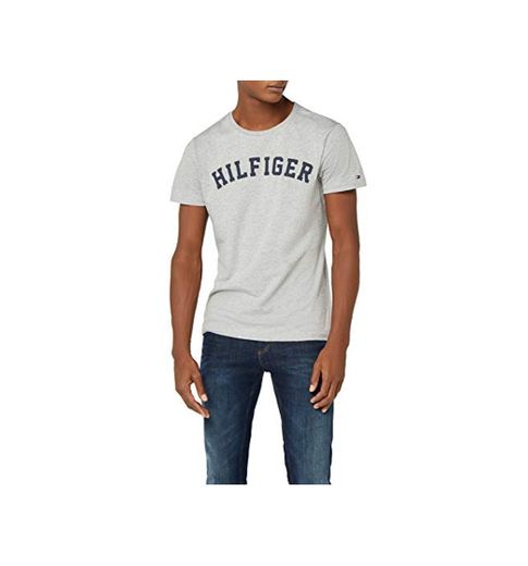 Tommy Hilfiger SS tee Logo Camiseta, Gris