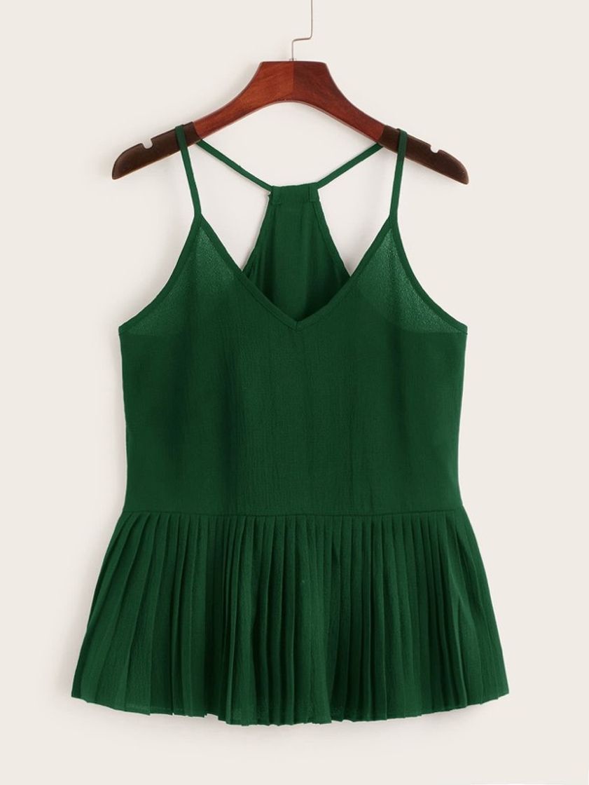 Moda Top verde de tirantes 