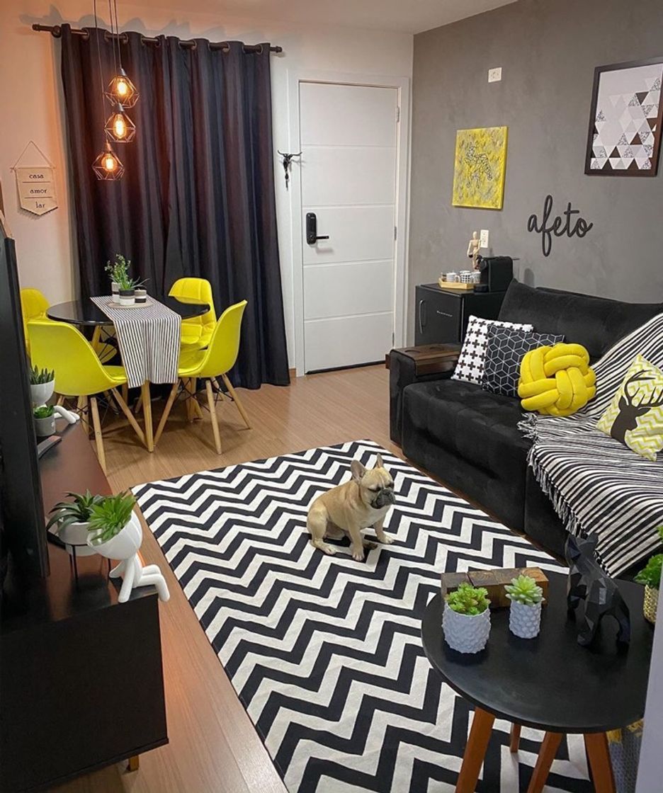 Social um apartamento pequeno e bem decorado 
